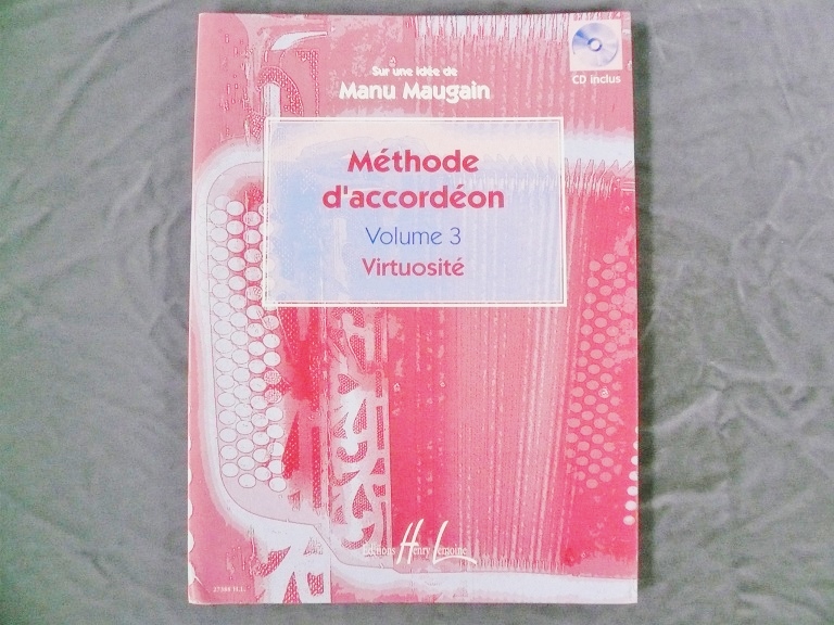 METHODE D'ACCORDEON　vol.3　【ボタン式アコーディオン教本】