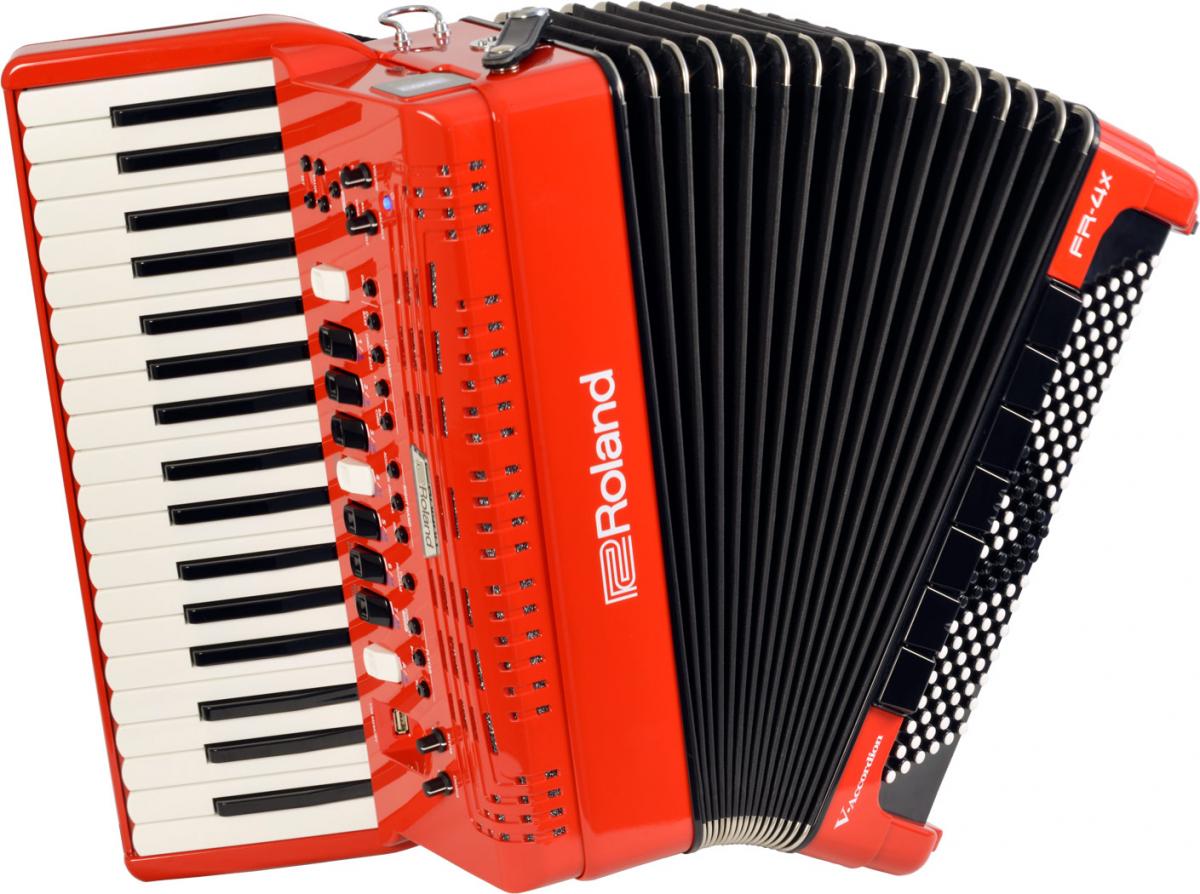 ☆B級品特価☆【Roland】 V-accordion FR-4X【赤】 (37鍵/120ベース) 《純正ソフトケース付き》